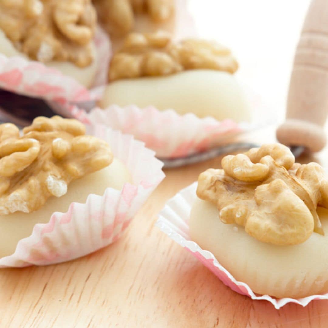 Mazapán con nueces sin horno