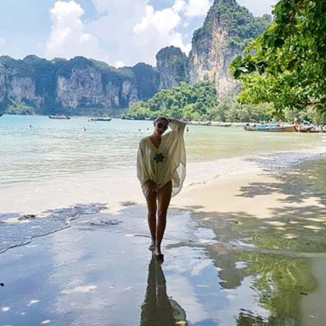 Marta, la actriz, durante su viaje en Tailandia 