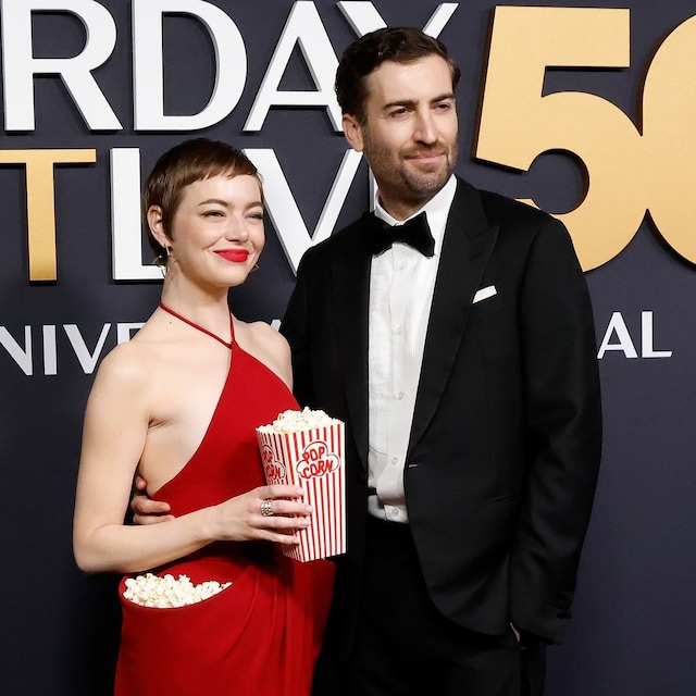 Emma Stone en el evento de 50 aniversario Saturday Night Live
