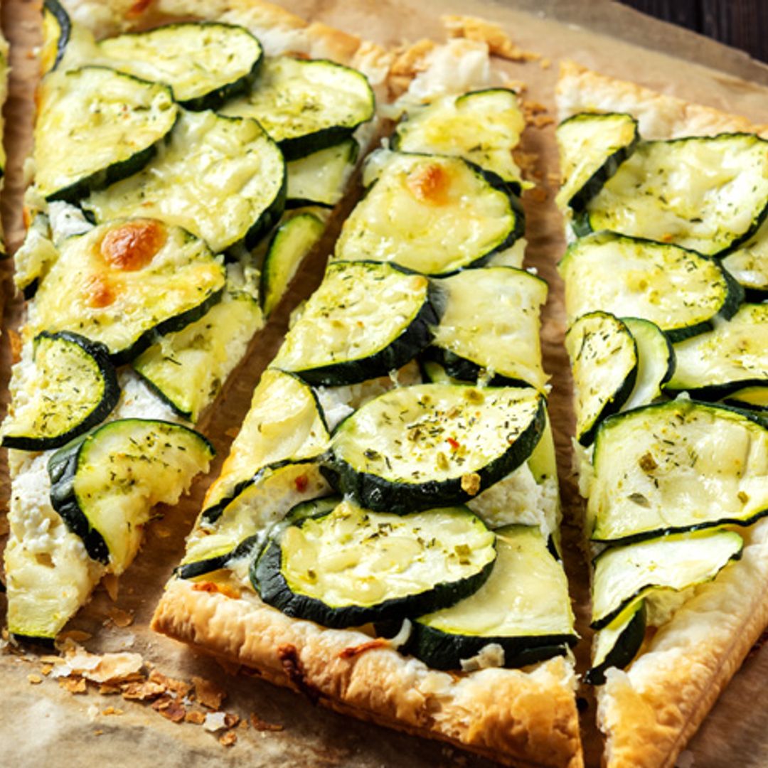 Hojaldre de calabacín y queso 'ricotta'