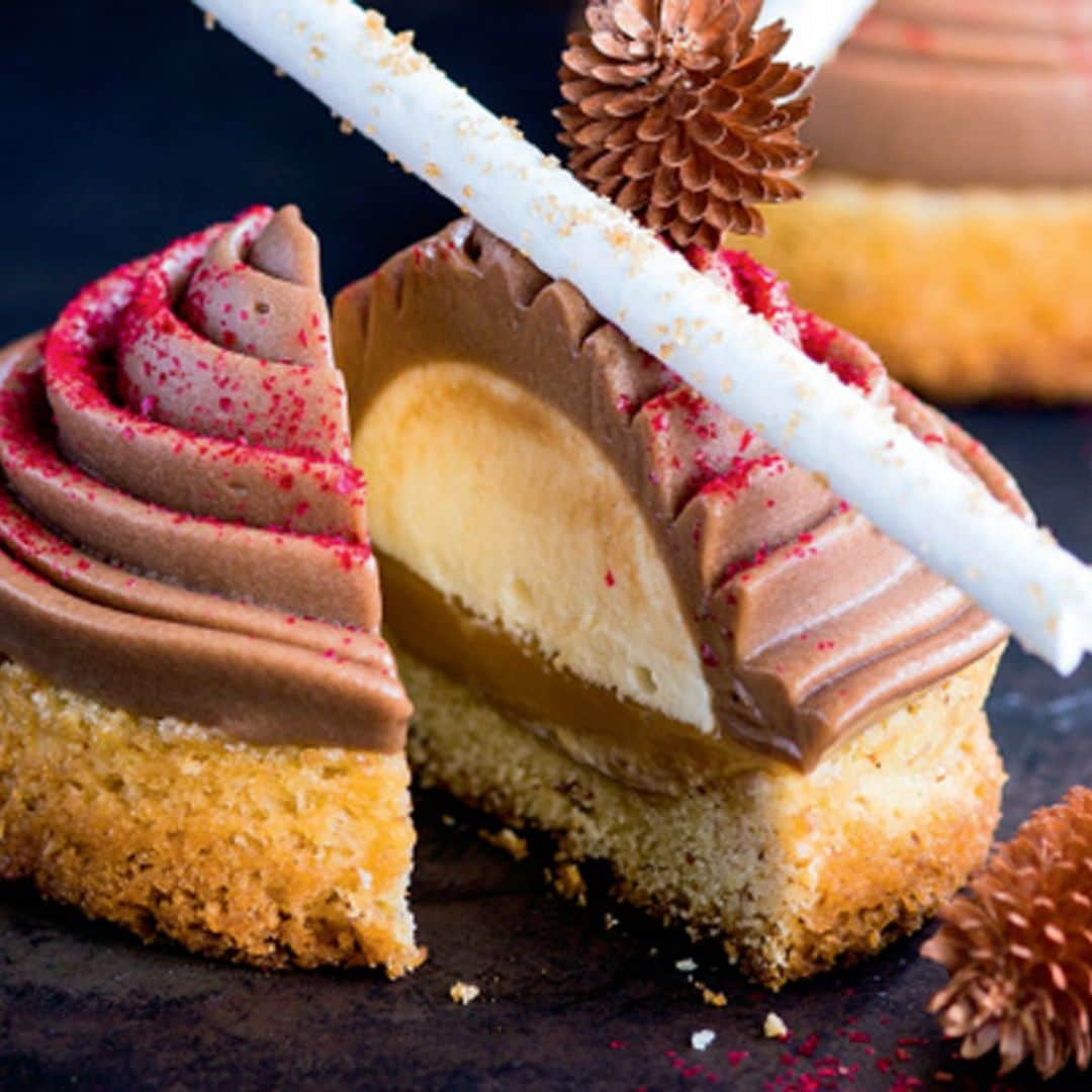 Tartaletas de chocolate con sorpresa helada