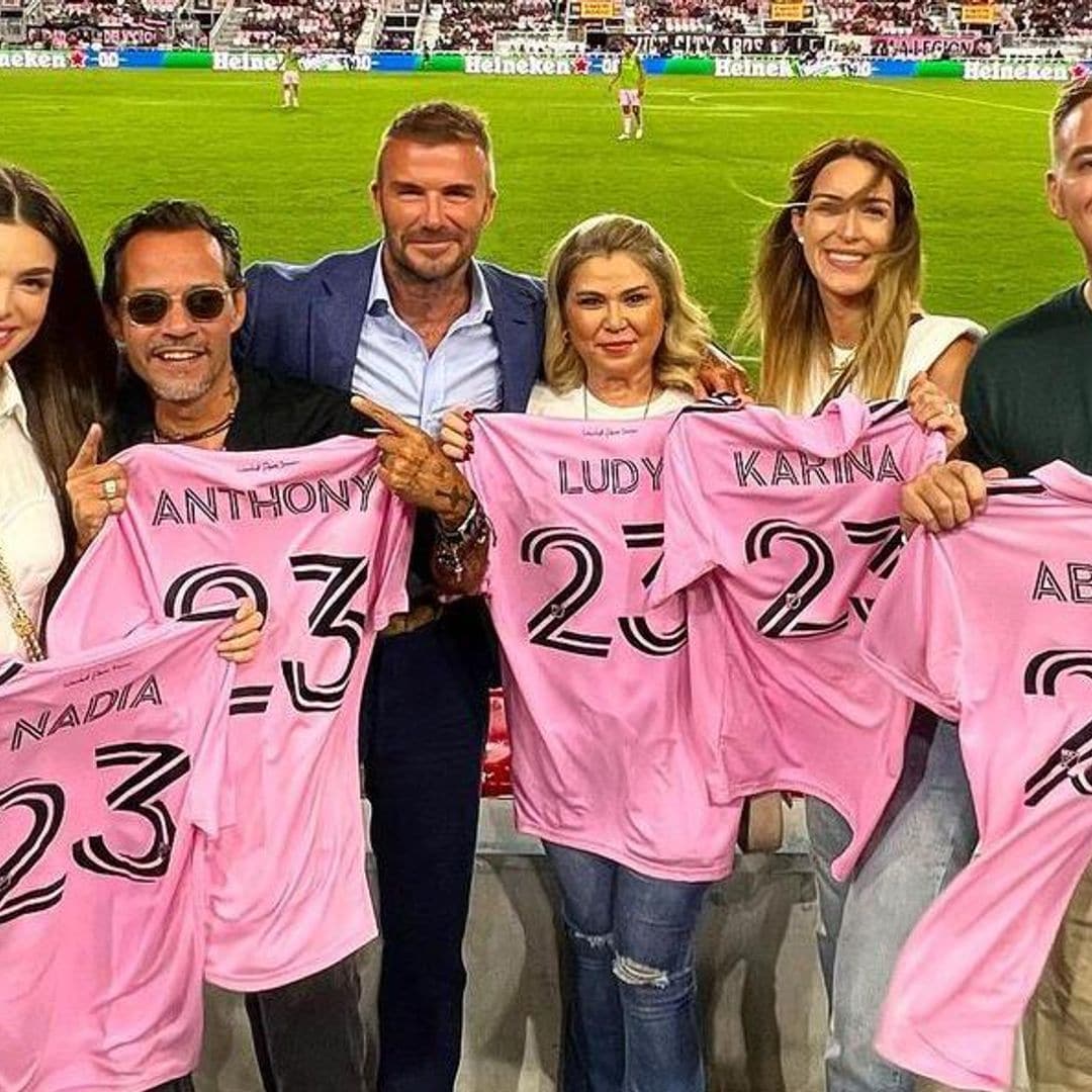 Marc Anthony y Nadia Ferreira, los invitados especiales de David Beckham