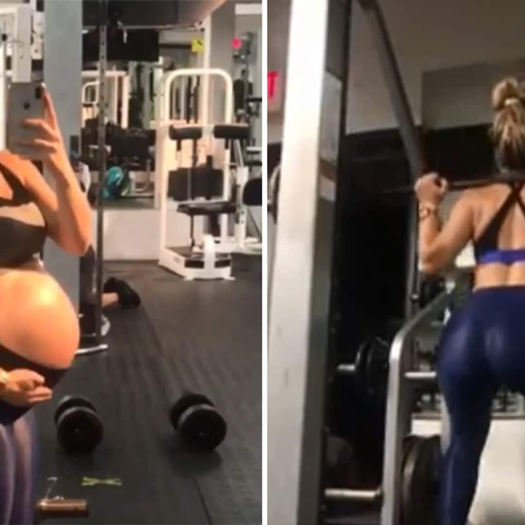 Tashie, la esposa de Chyno Miranda levanta pesas ¡con 40 semanas de embarazo!