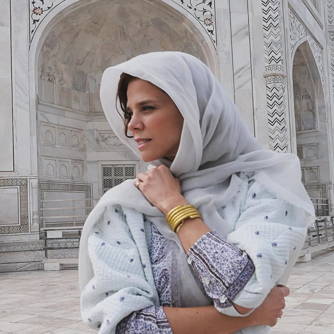 Juana Acosta en el Taj Mahal, Agra, india