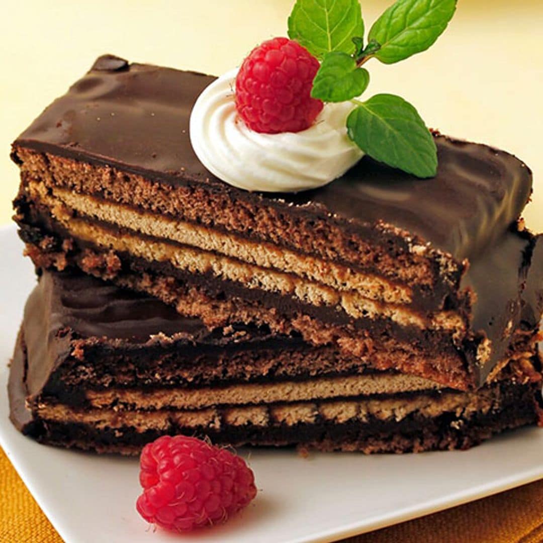 Tarta de galletas y chocolate