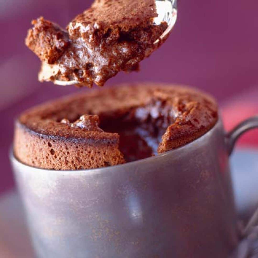 Suflé de chocolate y café