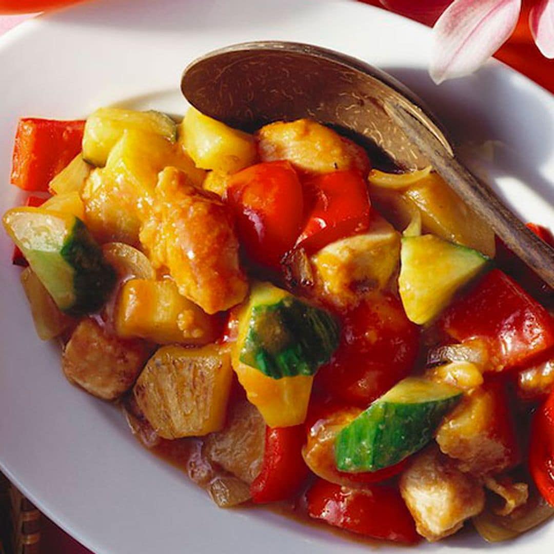 Pechuga de pollo agridulce