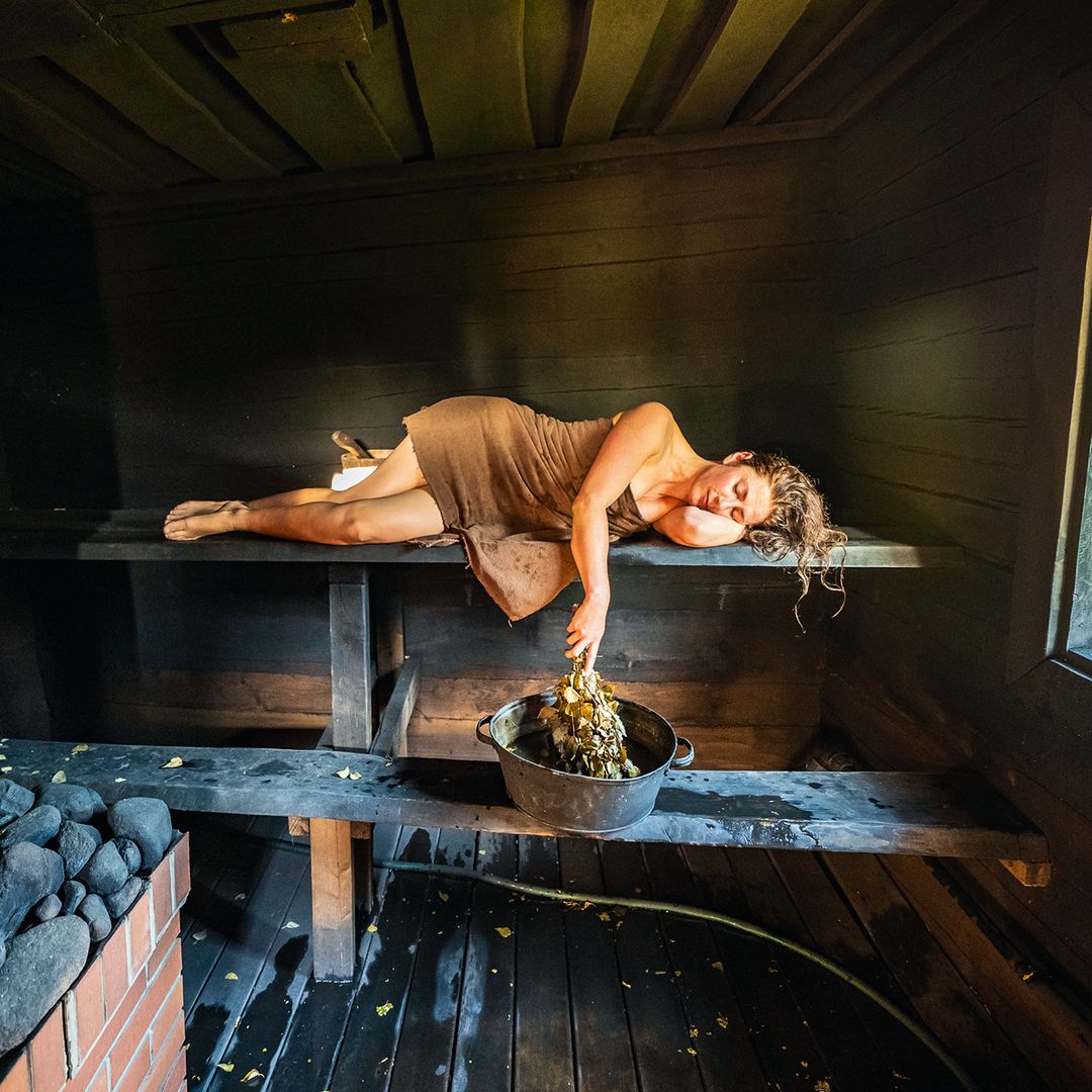 Sauna tradicional en Ööbikuoru Villa, Setomaa, sur de Estonia
