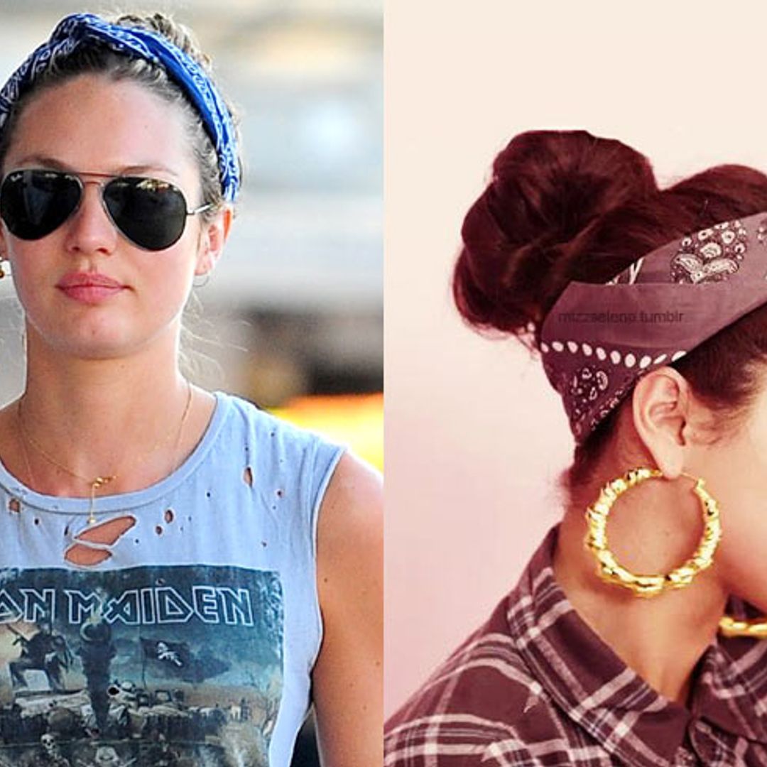 Consigue un peinado fácil con un pañuelo de 'Pin Up'