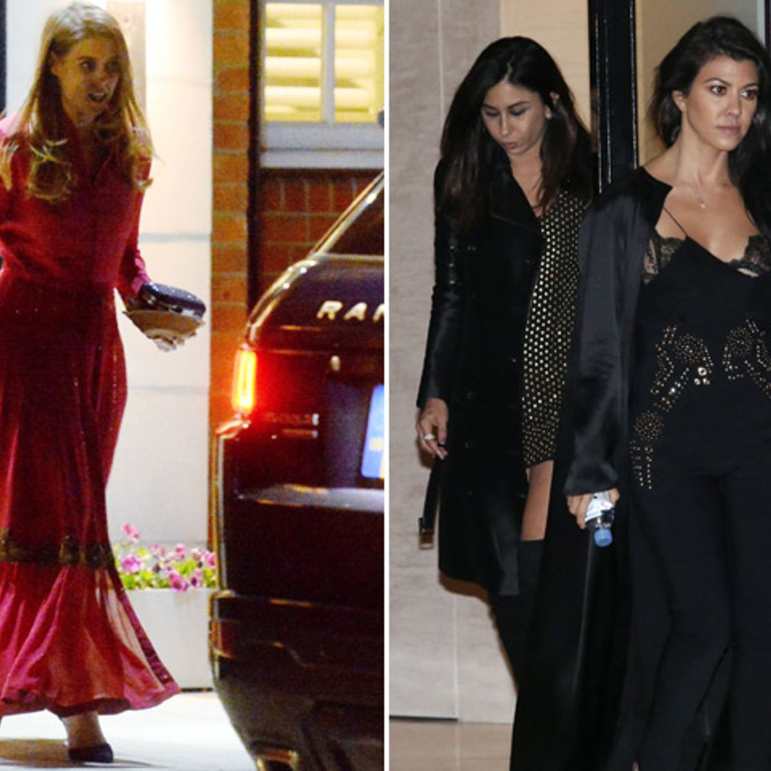 La noche en la que Kourtney Kardashian se codeó con la realeza británica
