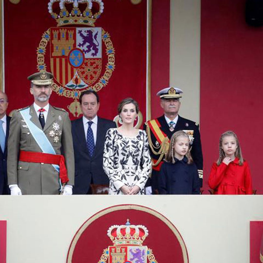 Los Reyes y sus hijas, protagonistas del acto central del Día de la Fiesta Nacional