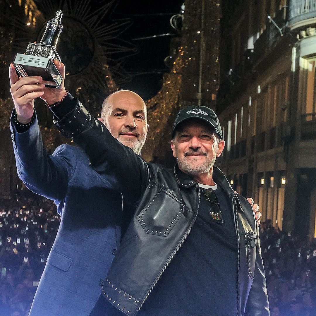Antonio Banderas y Domingo Berlín en el alumbrado navideño de Málaga