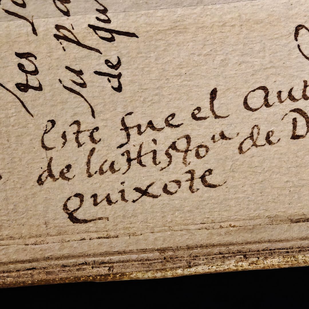 Partida de bautismo de Miguel de Cervantes, en la colegiata de Alcázar de San Juan, Ciudad Real 