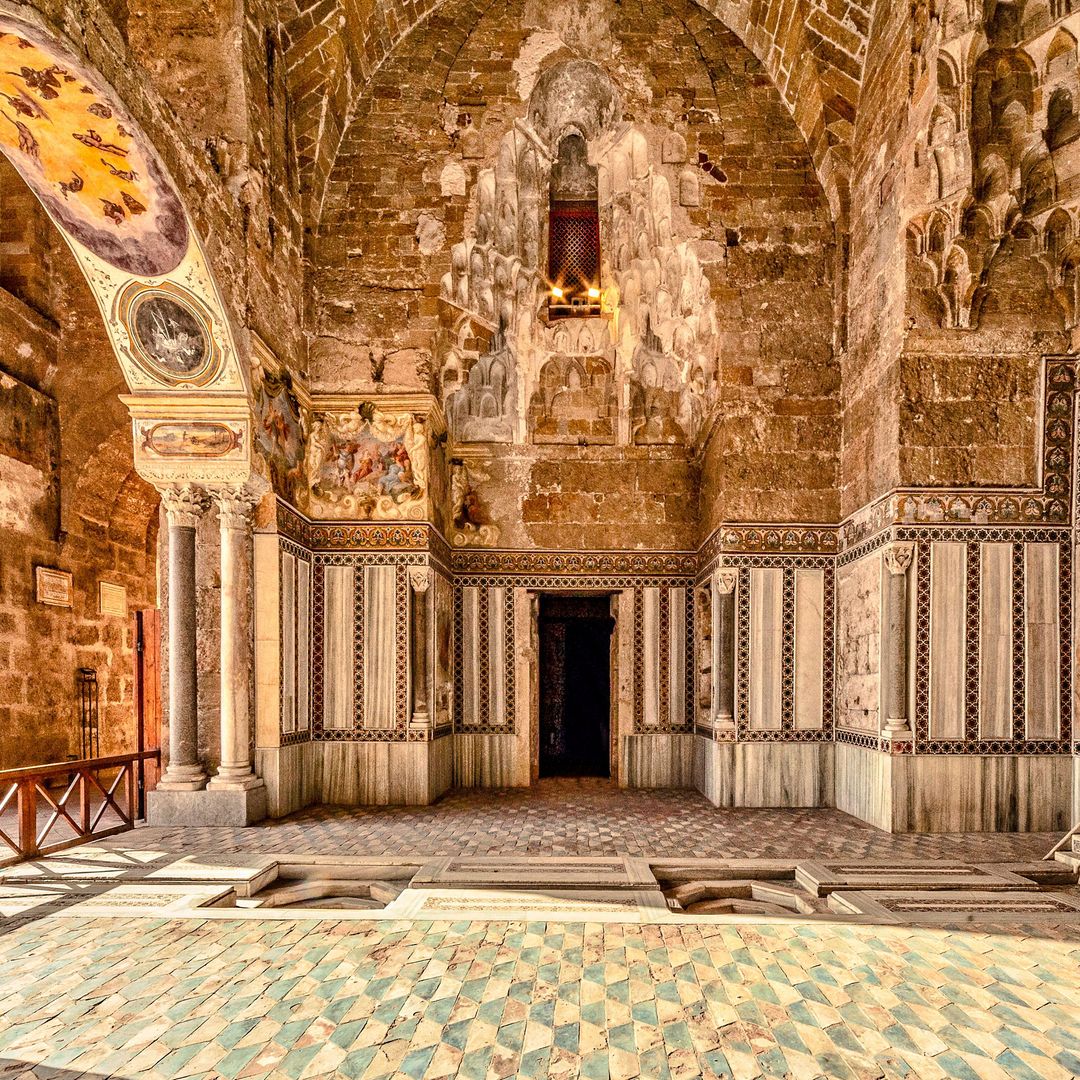 Fuente, palacio de La Zisa, Palermo, Sicilia 