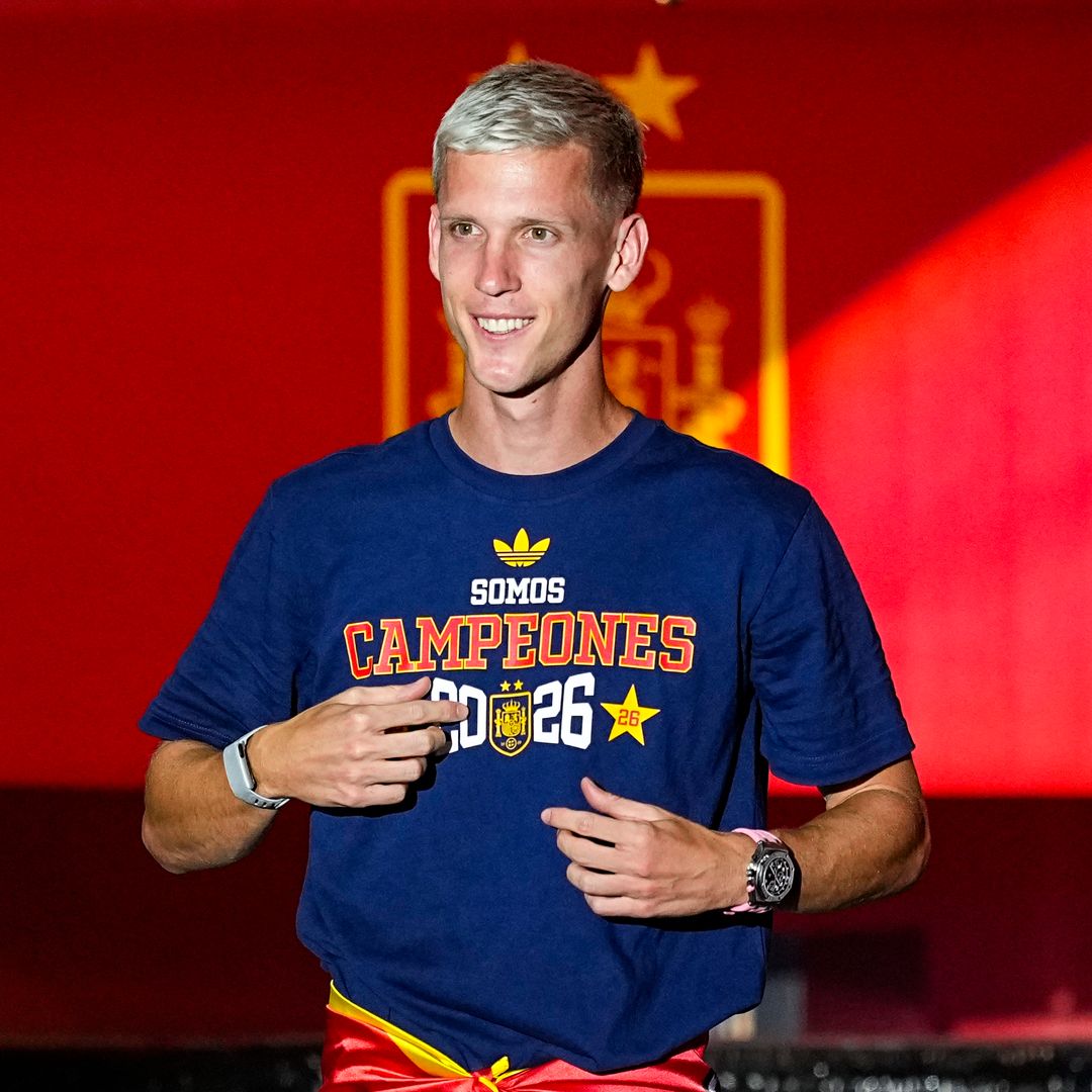 Dani Olmo en la celebración del Mundial
