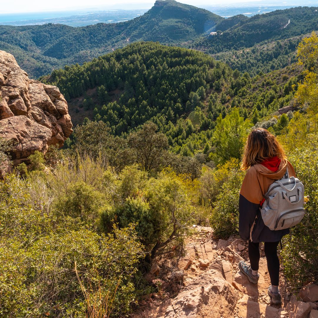 Descendiendo desde el pico Garbí, Sierra Calderona, Valencia