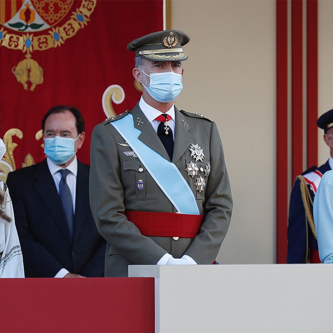 Los Reyes, junto a la infanta Sofía, presiden por primera vez sin la princesa Leonor los actos de la Fiesta Nacional