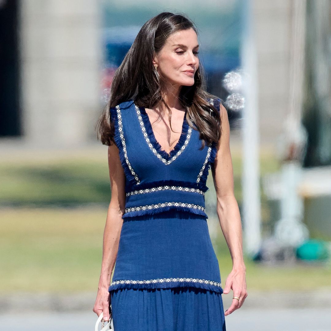 El 'look boho' de la reina Letizia para reencontrarse con su hija, la princesa Leonor