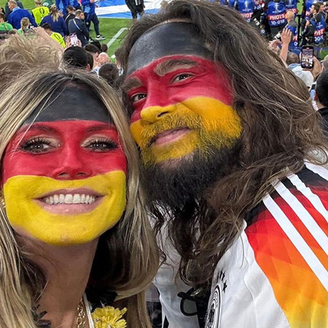 Así han vivido Heidi Klum y su marido el partido inaugural de la Eurocopa, ¡los mayores hinchas de Alemania!