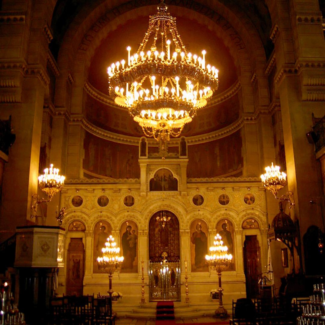 Más detalles de la catedral griega de Saint-Étienne