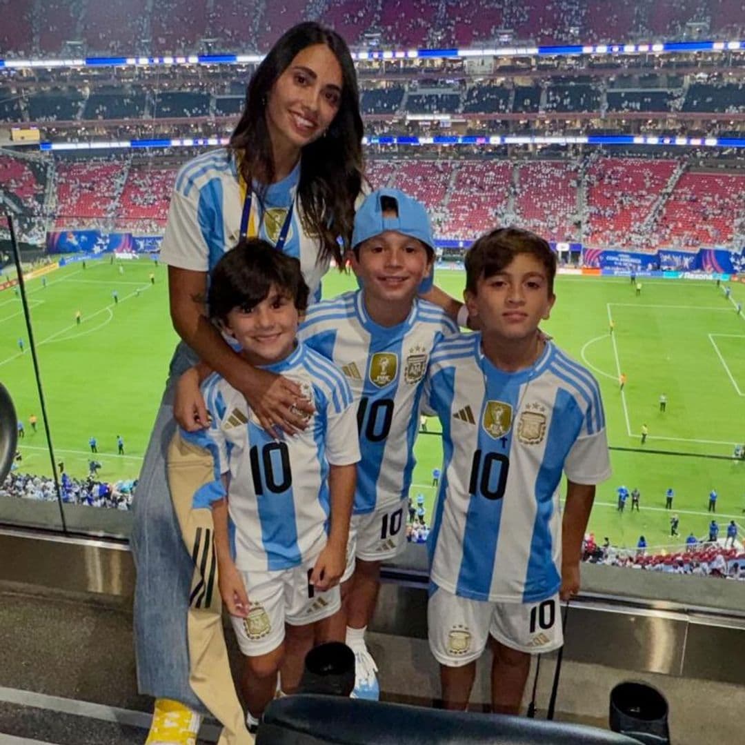 Antonela Roccuzzo y sus hijos, de turistas por Nueva York