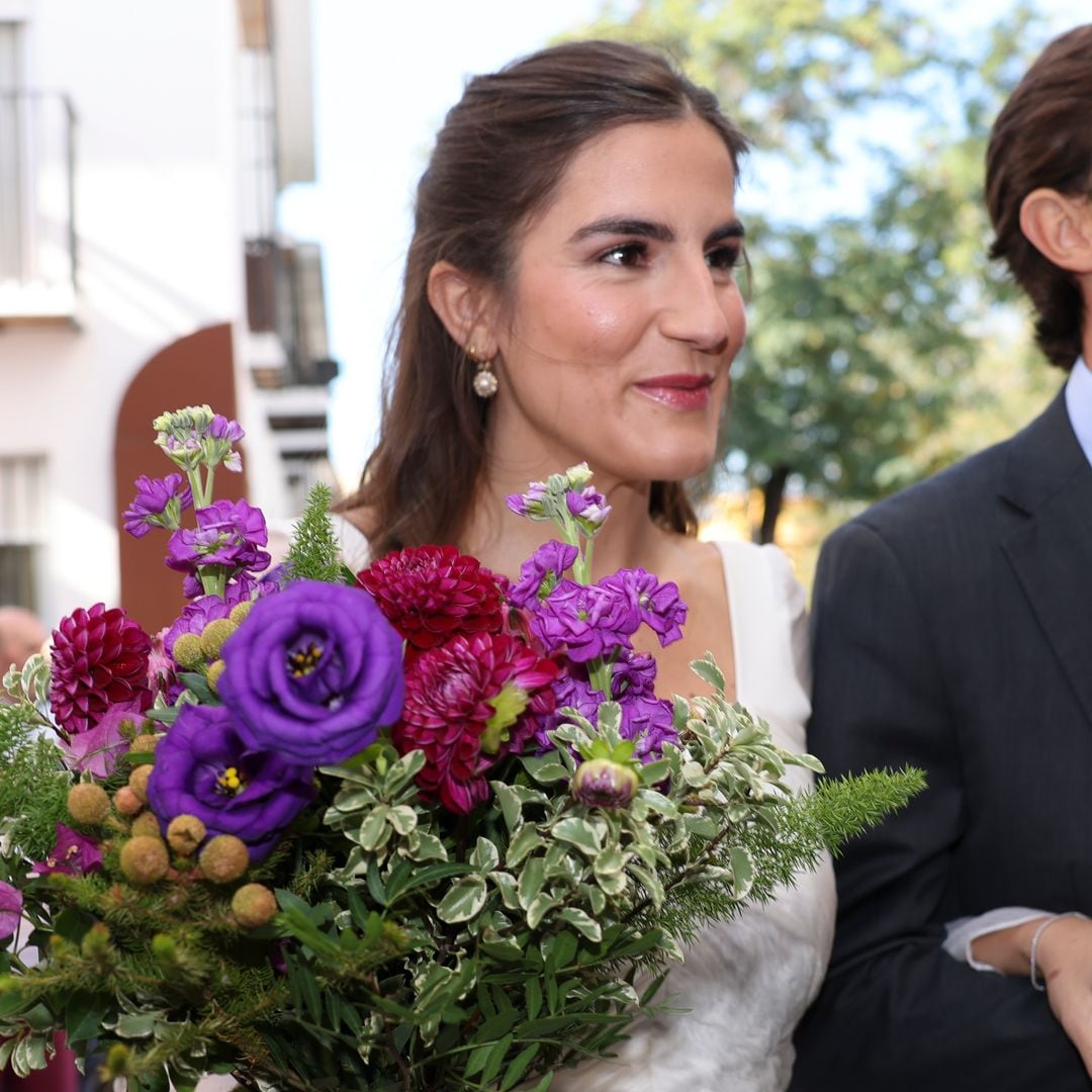 El vestido de novia de Blanca Llandres: de corte imperio, con un microdrapeado que abraza a su bebé y creado con ayuda de Rocío Crusset