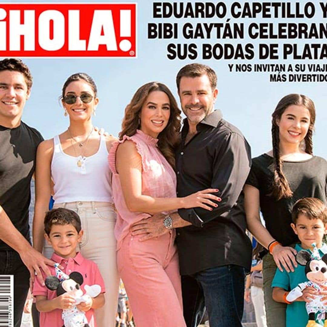 En ¡HOLA!, Eduardo Capetillo y Bibi Gaytán nos hablan de sus bodas de plata, de su familia numerosa y de sus sueños