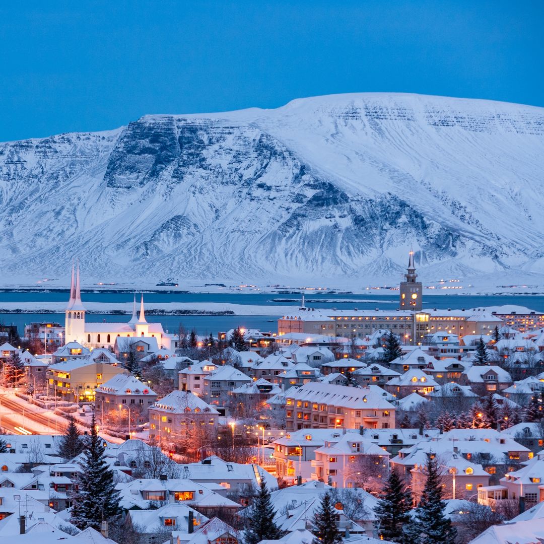 Reykjavik, la capital islandesa, en invierno