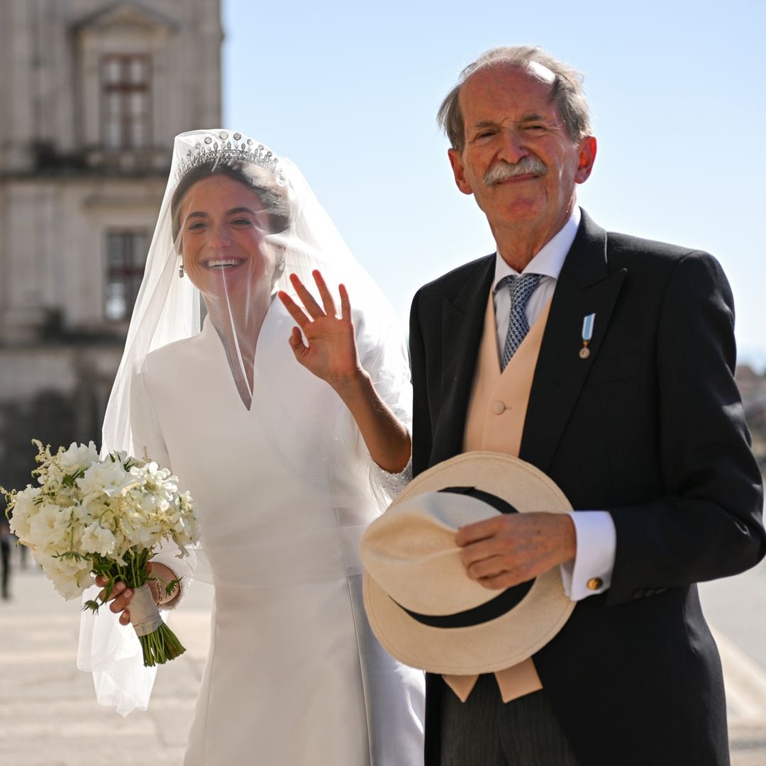 Recordamos la boda de María Francisca de Portugal: de la tiara con 800 diamantes al segundo vestido de novia inspirado en Meghan Markle