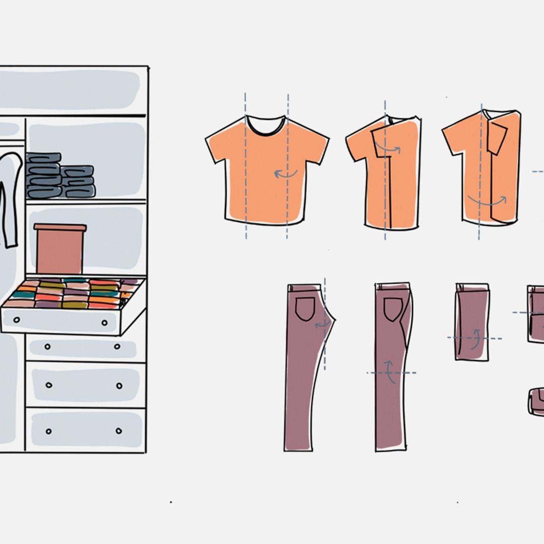 6 claves del método de Marie Kondo para doblar y guardar la ropa
