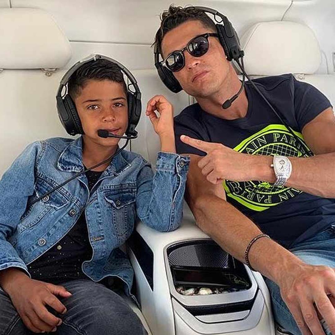 Cristiano Ronaldo y su hijo cambian de deporte en un reto de altos vuelos