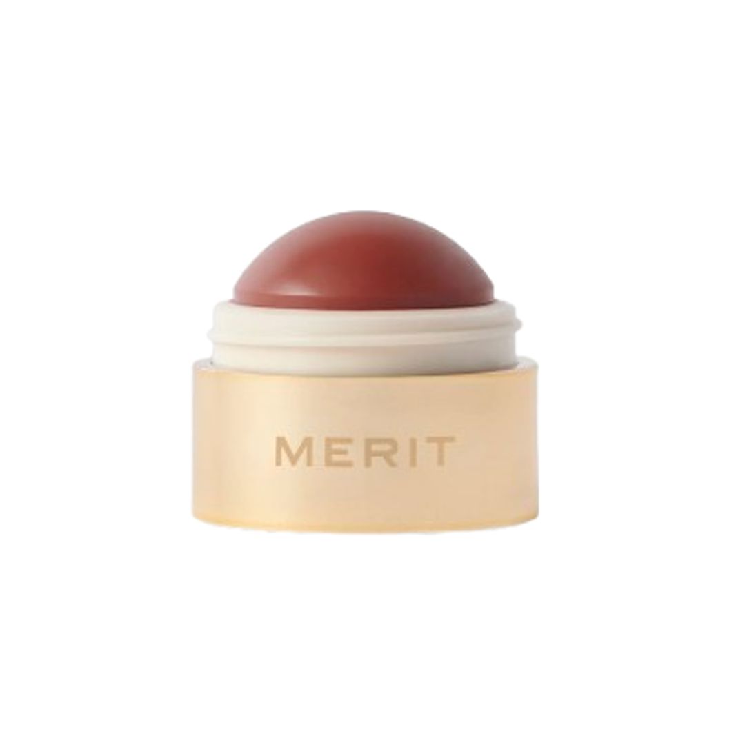Colorete en crema 'Flush Balm' en tono 'Fox - Warm Taupe' (29 € ), de Merit