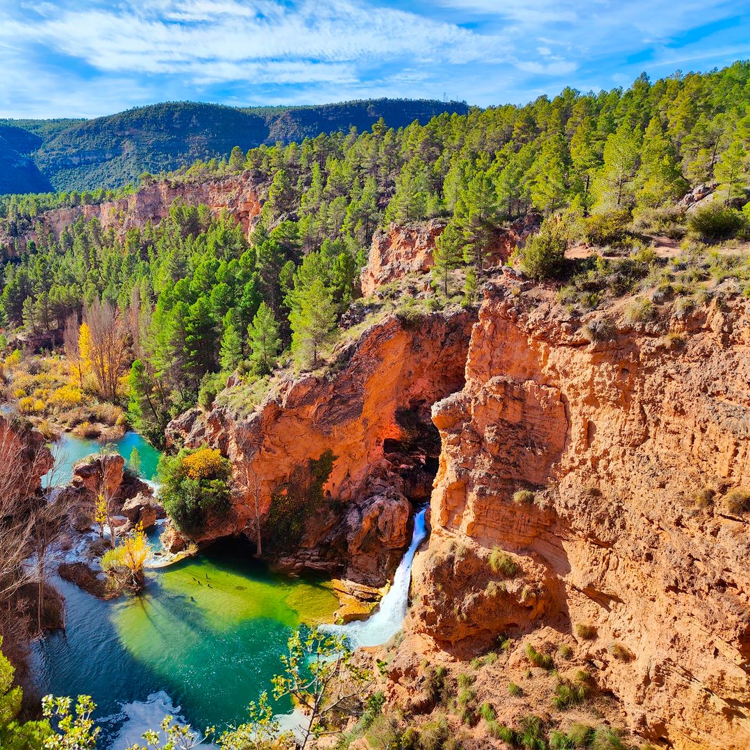 Zonas donde refrescarse durante el verano en Cuenca: chorreras del Cabriel en Enguídanos