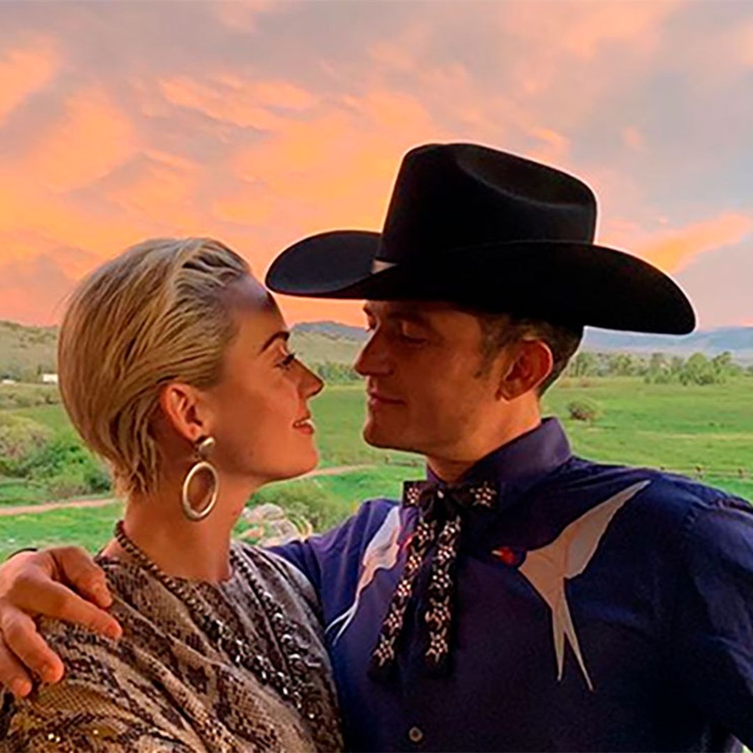 Katy Perry y su 'cowboy' Orlando Bloom en la fiesta de boda de Karlie Kloss