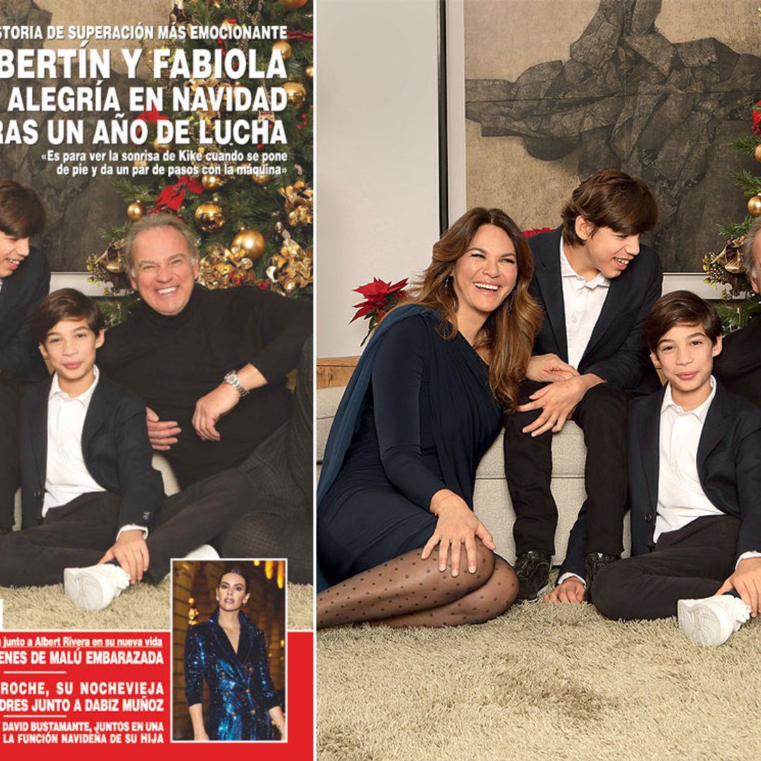 Exclusiva en ¡HOLA!, Bertín y Fabiola, alegría en Navidad tras un año de lucha