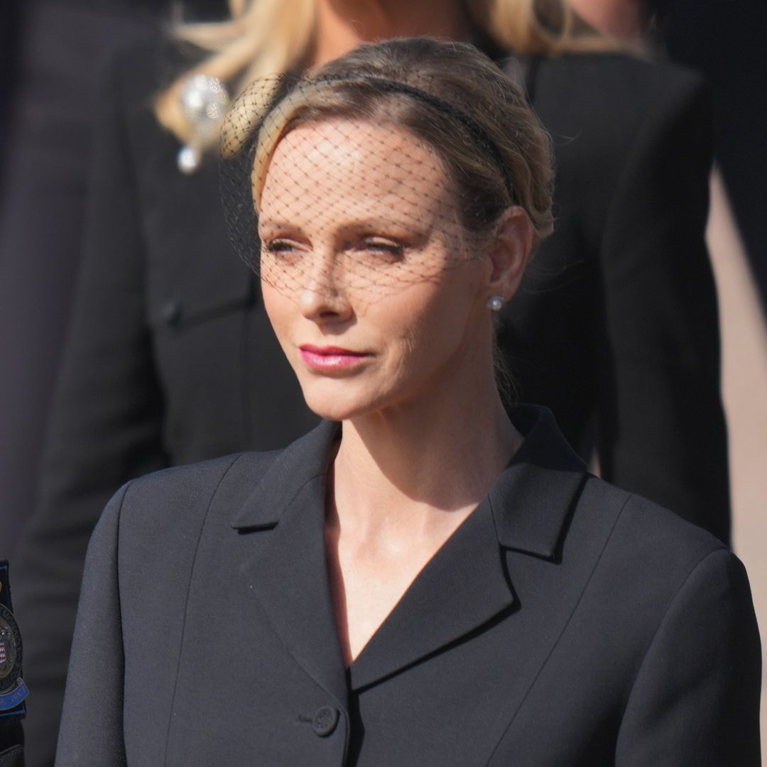 Charlene de Mónaco en el funeral de Harald de Noruega