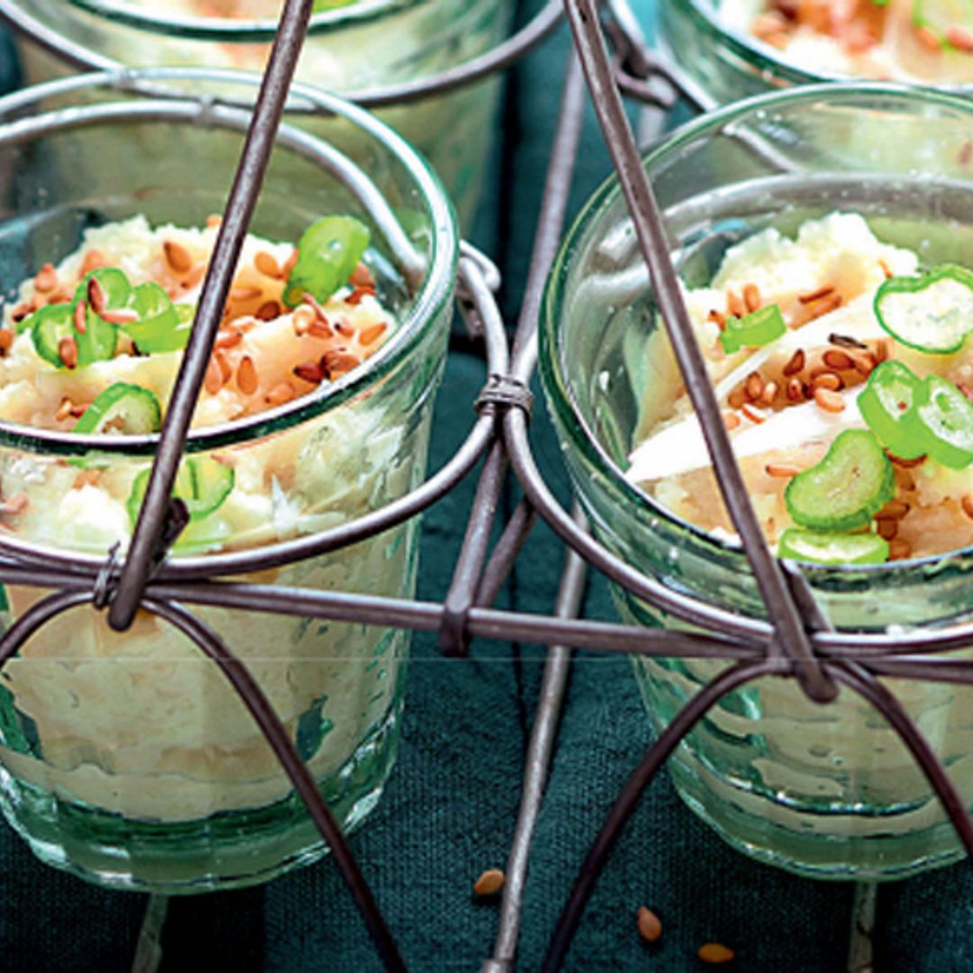 'Chupitos' de atascaburras con apio y semillas de lino