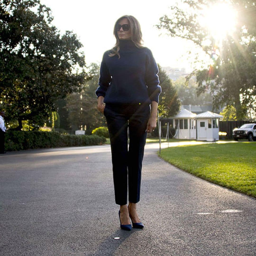 Melania Trump se quita los tacones, pero no se libra de la polémica