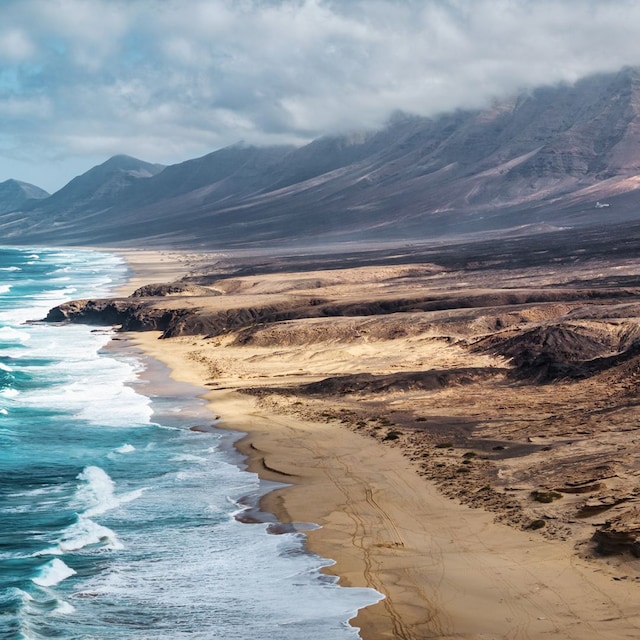 Parque Natural de Cofete en la costa de Jandía (Fuerteventura)