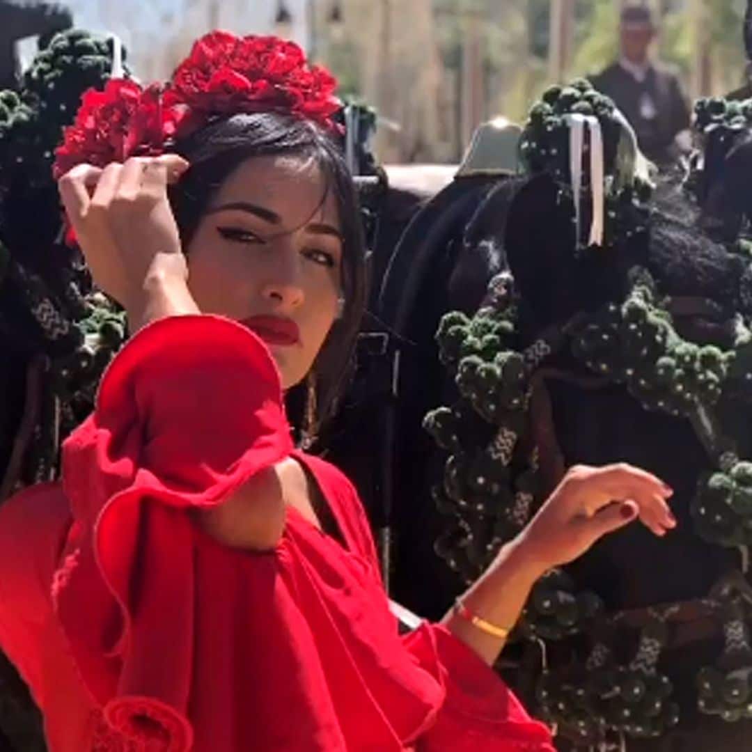 Alejandro Sanz se rinde ante la belleza de Rachel Valdés vestida de flamenca