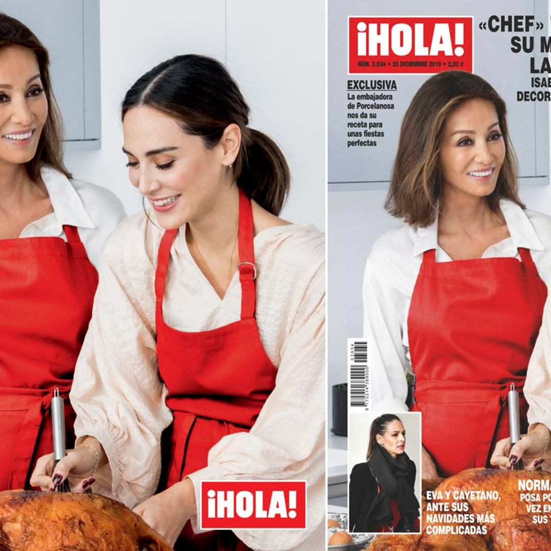 Exclusiva en ¡HOLA!, 'chef' Tamara enseña a su madre a preparar la cena de Navidad