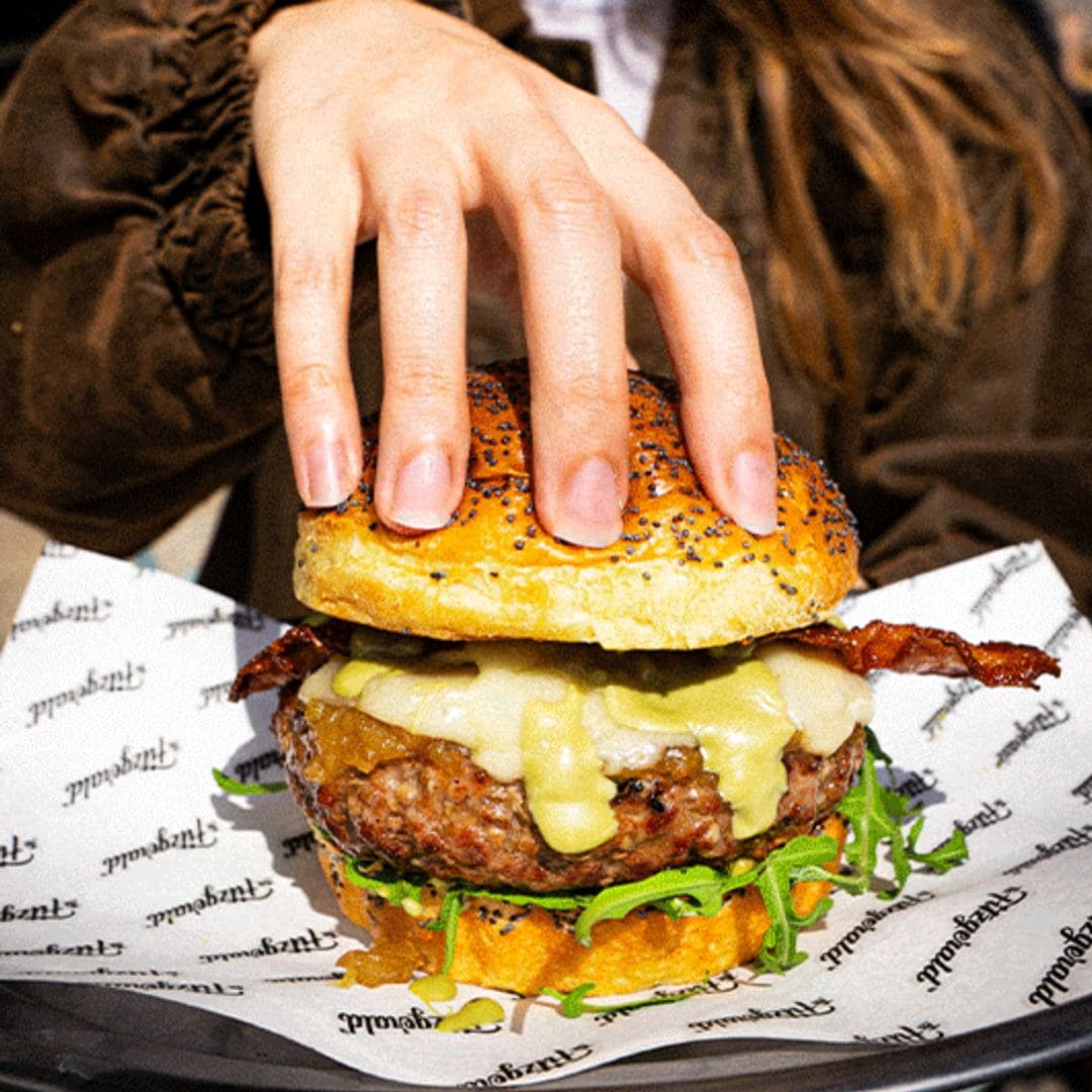 Hamburguesa gourmet con pistacho en The Fitzgerald