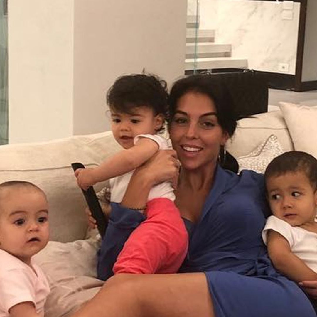 Georgina Rodríguez y los más pequeños de la casa desean suerte a Cristiano Ronaldo