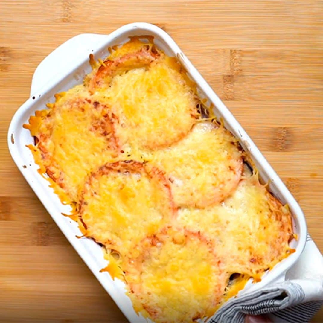Berenjenas al horno con queso gratinado