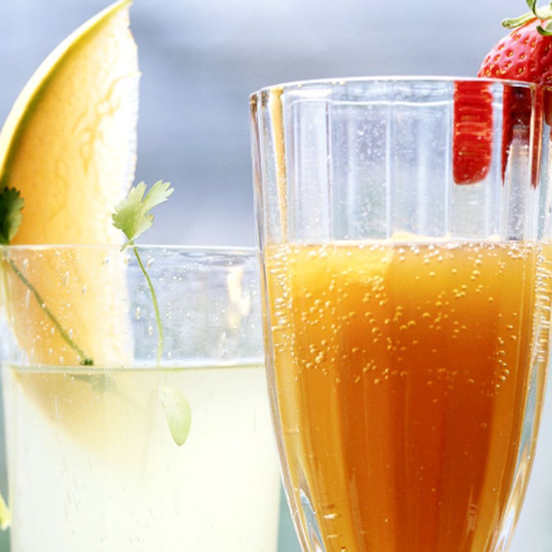 Cócteles de melón y fresa