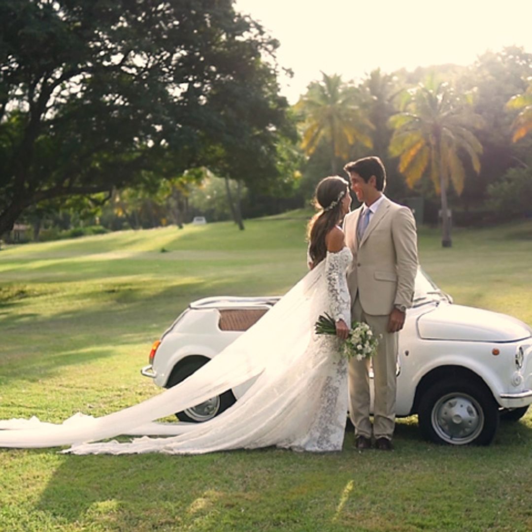 En vídeo: El intercambio de anillos, el original coche de los novios... Así fue la romántica boda de Ana Boyer y Fernando Verdasco