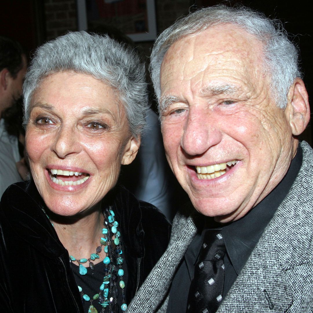 Mel Brooks y Anne Bancroft durante la bienvenida que el elenco de "The Producers"