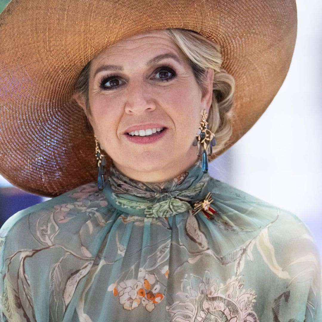 Máxima tampoco olvida en Alemania el estilo que le 'coronó' como reina