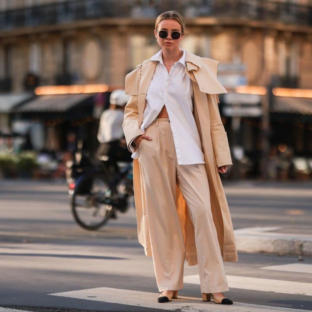 Pantalones de pinzas, los 'wide legs' con los que sí te verás genial