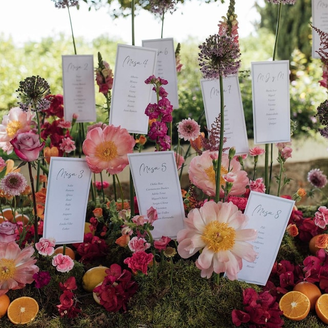 Errores en el seating plan de la boda flores